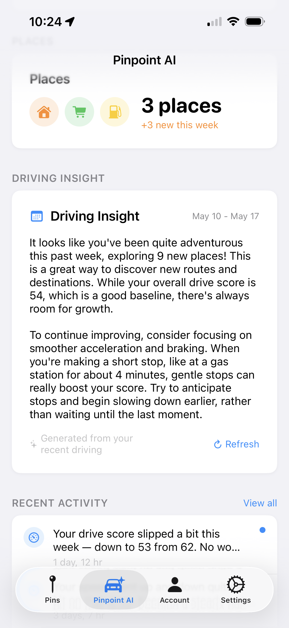 Pinpoint AI Insights hub